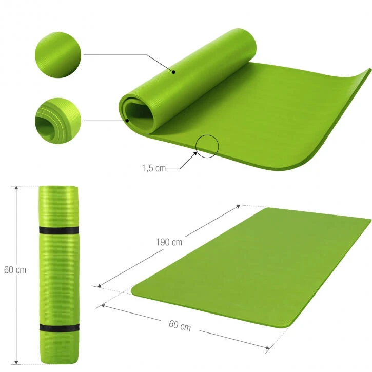 Esterilla Yoga Pilates Gorilla Sports Verde Lima 190cm X 60cm X1,5Cm 5 Esterilla Yoga Pilates Gorilla Sports Verde Lima 190cm X 60cm X1,5Cm - Imagen 3
