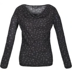 Regatta Jersey Frayda Estampado Animal Para Mujer Negro, Gris Tormenta