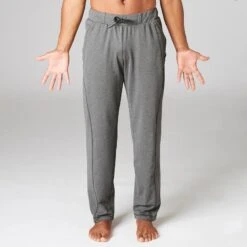 Jogger Pantalón Chándal Recto Confort De Yoga Hombre Kimjaly Gris Ecofriendly