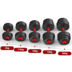 Juego De Mancuernas 2 En 1 Con Barra Extensora De 10kg A 50kg Fitness Tech -Equipo De Fitness juego de mancuernas 2 en 1 con barra extensora de 10kg a 50kg fitness tech 2