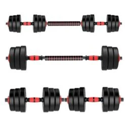 Juego De Mancuernas 2 En 1 Con Barra Extensora De 10kg A 50kg Fitness Tech -Equipo De Fitness juego de mancuernas 2 en 1 con barra extensora de 10kg a 50kg fitness tech 3
