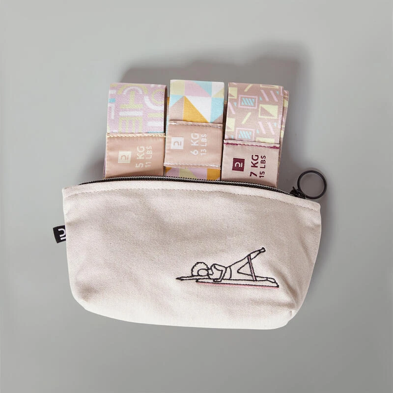 Kit 3 Minibandas Elásticas Fitness Textil Resistencia 5-6-7 kg 5 Kit 3 Minibandas Elásticas Fitness Textil Resistencia 5-6-7 kg - Imagen 3