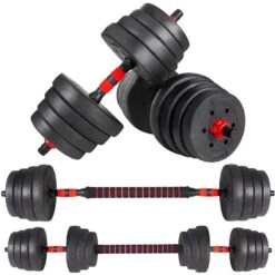 Kit 40 Kg De Mancuernas 2 En 1 Ajustables MultiFit