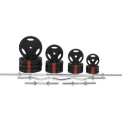 Kit Completo Musculación Gorilla Sports 100Kg Discos Triple Agarre 8 Kit Completo Musculación Gorilla Sports 100Kg Discos Triple Agarre -Equipo De Fitness kit completo musculacion gorilla sports 100kg discos triple agarre 2