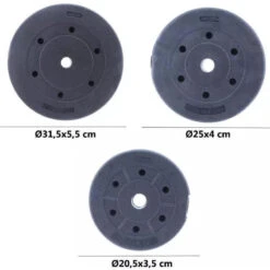 Kit De Pesas De 60KG Con Discos, Barra Y Topes Fitness Musculación -Equipo De Fitness kit de pesas de 60kg con discos barra y topes fitness musculacion 2