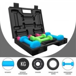 Kit Mancuernas Aerobic Fitness Gorilla Sports 12 Kg Con Estuche -Equipo De Fitness kit mancuernas aerobic fitness gorilla sports 12 kg con estuche 3