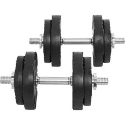 Kit Mancuernas Gorilla Sports Negro/Plateado 20 Kg -Equipo De Fitness kit mancuernas gorilla sports negroplateado 20 kg 3