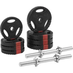 Kit Mancuernas Gorilla Sports Negro/Plateado 20 Kg -Equipo De Fitness kit mancuernas gorilla sports negroplateado 20 kg 4