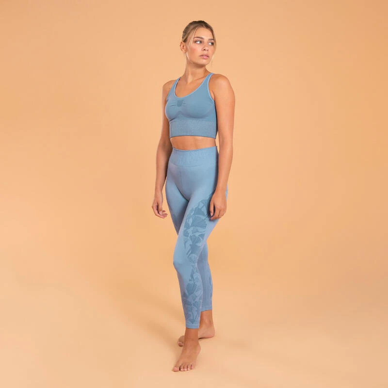 Leggings 7/8 Yoga DYN Azul Lavanda Sin Costuras 6 Leggings 7/8 Yoga DYN Azul Lavanda Sin Costuras - Imagen 4