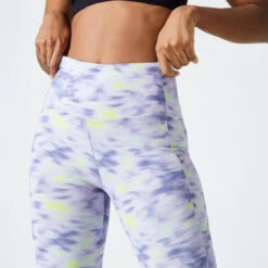 Leggings Fitness 520 Domyos Mujer Malva Estampado -Equipo De Fitness leggings fitness 520 domyos mujer malva estampado 2