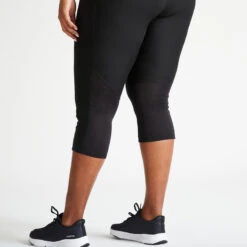 Leggings Fitness Talla Grande Con Bolsillo Teléfono Domyos Negro -Equipo De Fitness leggings fitness talla grande con bolsillo telefono domyos negro 1