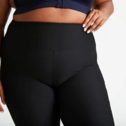 Leggings Fitness Talla Grande Con Bolsillo Teléfono Domyos Negro -Equipo De Fitness leggings fitness talla grande con bolsillo telefono domyos negro 3