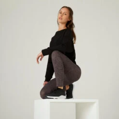 Leggings Mallas Fitness 7/8 Mujer Domyos Fit+ Gris 10 Leggings Mallas Fitness 7/8 Mujer Domyos Fit+ Gris -Equipo De Fitness leggings mallas fitness 78 mujer domyos fit gris 2