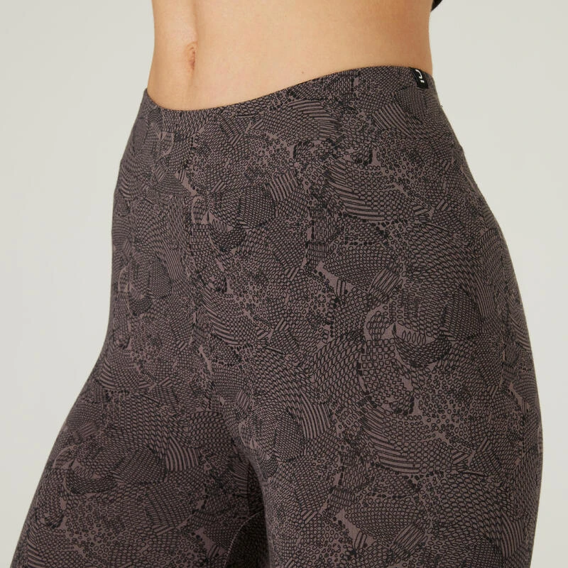 Leggings Mallas Fitness 7/8 Mujer Domyos Fit+ Gris 6 Leggings Mallas Fitness 7/8 Mujer Domyos Fit+ Gris - Imagen 4