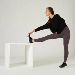 Leggings Mallas Fitness 7/8 Mujer Domyos Fit+ Gris 12 Leggings Mallas Fitness 7/8 Mujer Domyos Fit+ Gris -Equipo De Fitness leggings mallas fitness 78 mujer domyos fit gris 4