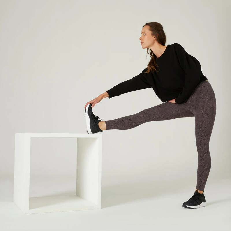 Leggings Mallas Fitness 7/8 Mujer Domyos Fit+ Gris 7 Leggings Mallas Fitness 7/8 Mujer Domyos Fit+ Gris - Imagen 5