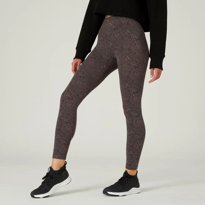 Leggings Mallas Fitness 7/8 Mujer Domyos Fit+ Gris 3 Leggings Mallas Fitness 7/8 Mujer Domyos Fit+ Gris