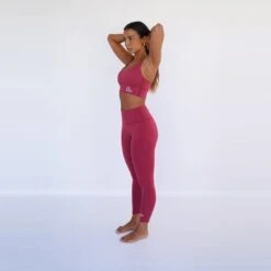 Leggings Mallas Fitness Largas Sostenibles Poliéster Mujer Fitplanet Seal Rojo -Equipo De Fitness leggings mallas fitness largas sostenibles poliester mujer fitplanet seal rojo 1