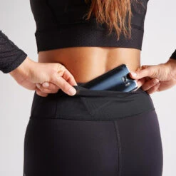 Leggings Mallas Fitness Largas Talle Alto Mujer Domyos Negro -Equipo De Fitness leggings mallas fitness largas talle alto mujer domyos negro 2