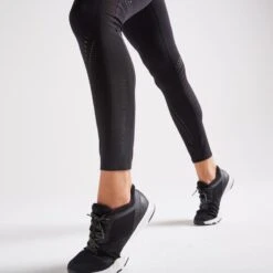 Leggings Mallas Fitness Largas Talle Alto Mujer Domyos Negro -Equipo De Fitness leggings mallas fitness largas talle alto mujer domyos negro 3