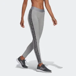 Leggings Mallas Fitness Mujer Adidas 3s Essential Gris -Equipo De Fitness leggings mallas fitness mujer adidas 3s essential gris 2