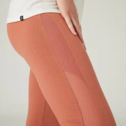 Leggings Mallas Fitness Slim 7/8 Mujer 520 Sepia -Equipo De Fitness leggings mallas fitness slim 78 mujer 520 sepia 3