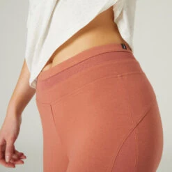 Leggings Mallas Fitness Slim 7/8 Mujer 520 Sepia -Equipo De Fitness leggings mallas fitness slim 78 mujer 520 sepia 4