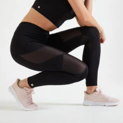 Leggings Mallas Fitness Talle Alto Moldeadores Mujer Domyos FTI 500 Negro -Equipo De Fitness leggings mallas fitness talle alto moldeadores mujer domyos fti 500 negro 4