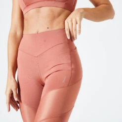 Leggings Mallas Fitness Talle Alto Moldeadores Mujer Domyos FTI 500 Sepia -Equipo De Fitness leggings mallas fitness talle alto moldeadores mujer domyos fti 500 sepia 2