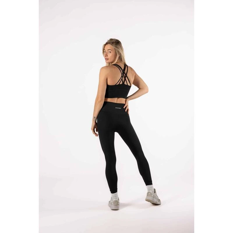 Leggings Mallas Fitness Talle Alto Mujer Negro 6 Leggings Mallas Fitness Talle Alto Mujer Negro - Imagen 4