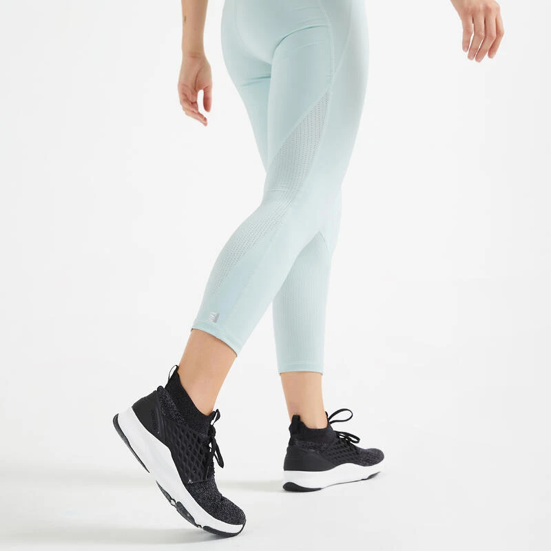 Leggings Mallas Fitness Tiro Alto Moldeadores Mujer Domyos Verde 4 Leggings Mallas Fitness Tiro Alto Moldeadores Mujer Domyos Verde - Imagen 2