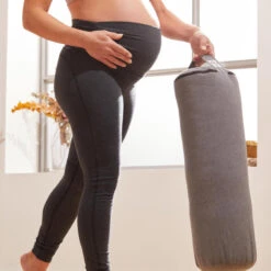 Leggings Mallas Yoga Embarazada Ecodiseñado Mujer Gris Oscuro 11 Leggings Mallas Yoga Embarazada Ecodiseñado Mujer Gris Oscuro -Equipo De Fitness leggings mallas yoga embarazada ecodiseado mujer gris oscuro 4