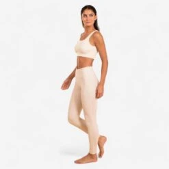 Leggings Mallas Yoga Suave Técnicos Ecodiseñados Mujer Camel -Equipo De Fitness leggings yoga suave int mujer crudo