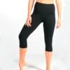 Malla Legging 7/8 Térmico Con Protector De La Zona Íntima Mujer Elva Negro -Equipo De Fitness malla legging 78 termico con protector de la zona intima mujer elva negro