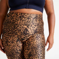 Mallas Ciclista Fitness Mujer Animal Print Cintura Alta Talla Grande -Equipo De Fitness mallas ciclista fitness mujer animal print cintura alta talla grande 3