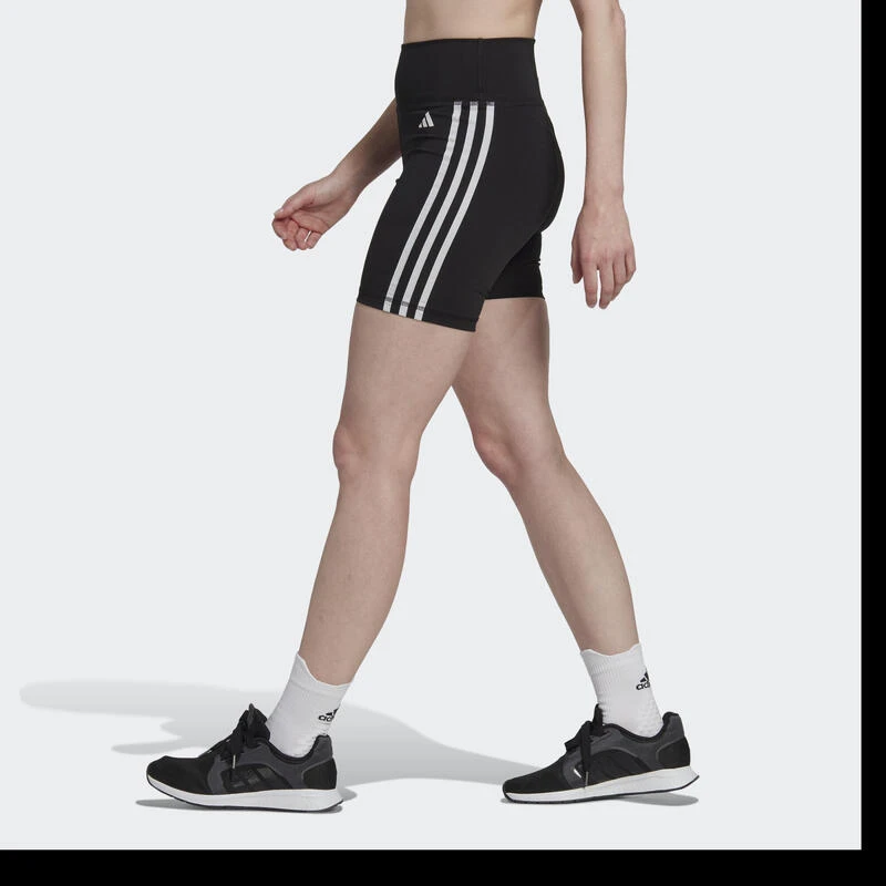 ADIDAS Mallas Cortas Training Essentials High-Waisted 3 Bandas 5 ADIDAS Mallas Cortas Training Essentials High-Waisted 3 Bandas - Imagen 3
