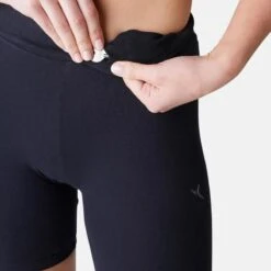 Mallas Short Ciclista Mujer Domyos Fit+ 500 Negro -Equipo De Fitness mallas short ciclista mujer domyos fit 500 negro 4