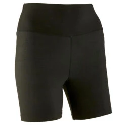 Mallas Short Fitness Vientre Plano Mujer Domyos Negro -Equipo De Fitness mallas short fitness vientre plano mujer domyos negro 4
