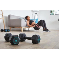 Mancuerna 7,5 Kg Hexagonal Dumbbell Musculación Cross Training Corength -Equipo De Fitness mancuerna 75 kg hexagonal dumbbell musculacion cross training corength 3