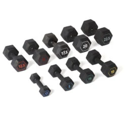 CORENGTH Mancuerna Musculación Crosstraining Hex Dumbbell Negro Hexagonal 17,5 kg -Equipo De Fitness mancuerna musculacion crosstraining hex dumbbell negro hexagonal 175 kg 4
