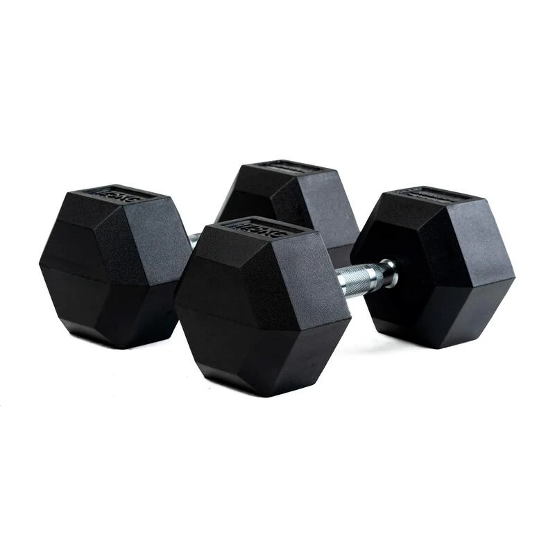 BODYTONE Mancuernas De Goma Hexagonales Profesionales 17Kg 4 BODYTONE Mancuernas De Goma Hexagonales Profesionales 17Kg - Imagen 2