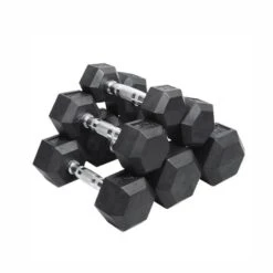 Mancuernas Hexagonales Musculación 2,5 Kg A 27,5 Kg Fitness Tech -Equipo De Fitness mancuernas hexagonales musculacion 25 kg a 275 kg fitness tech 3