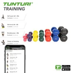 Tunturi Mancuernasancuernas 2 X 0,5 Kg - Vinilo - Rosa -Equipo De Fitness mancuernasancuernas 2 x 05 kg vinilo rosa 3