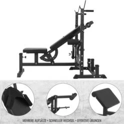 Multiestación Musculación Home Gym Gorilla Sports Negro -Equipo De Fitness multiestacion musculacion home gym gorilla sports negro 2