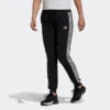 Pantalón Adidas Jogger Mujer Fitness 3 Franjas Negro -Equipo De Fitness pantalon adidas jogger mujer fitness 3 franjas negro