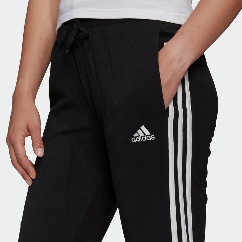 Pantalón Adidas Jogger Mujer Fitness 3 Franjas Negro 6 Pantalón Adidas Jogger Mujer Fitness 3 Franjas Negro - Imagen 4