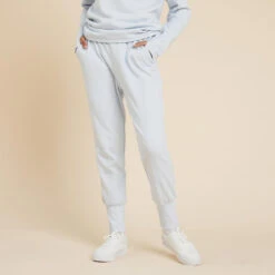 PANTALÓN CARROT MUJER YOGA SUAVE AZUL CLARO