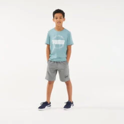 Pantalón Chandal Corto Puma Gimnasia Niño Y Niña Básico Gris