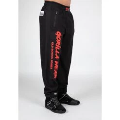Pantalón Chándal Fitness Largo Hombre GORILLA WEAR Augustine OldSchool Negro -Equipo De Fitness pantalon chandal fitness largo hombre gorilla wear augustine old school rojo