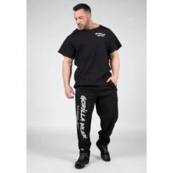 Pantalón Chándal Fitness Largo Hombre GORILLA WEAR Augustine OldSchool Negro -Equipo De Fitness pantalon chandal fitness largo hombre gorilla wear augustine oldschool negro 3